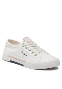 Pepe Jeans Tenisówki Brady Girl Basic PGS30543 Biały. Kolor: biały. Materiał: materiał #8