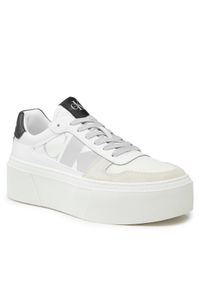 Calvin Klein Jeans Sneakersy Cupsole Flatform Mix Lth Wn YW0YW01227 Biały. Kolor: biały. Materiał: skóra