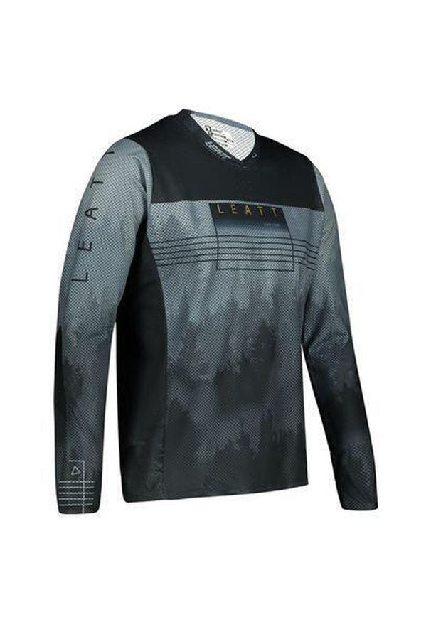 LEATT - Koszulka rowerowa MTB męska Leatt 4.0 Gravity Black z długim rękawem. Kolor: czarny. Materiał: jersey. Długość rękawa: długi rękaw. Długość: długie