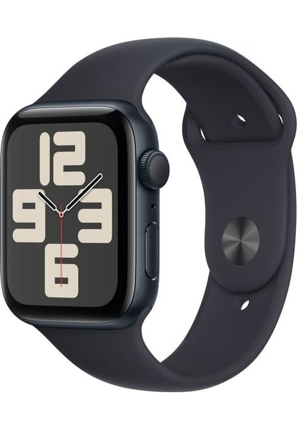 APPLE - Smartwatch Apple Apple Watch SE OLED 44 mm Cyfrowy 368 x 448 px Ekran dotykowy Czarny Wi-Fi GPS. Rodzaj zegarka: smartwatch. Kolor: czarny