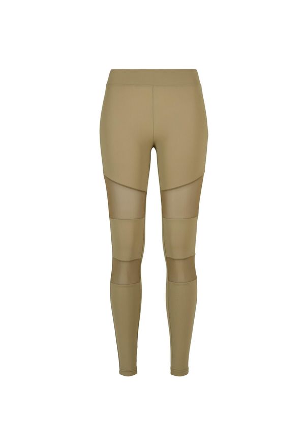 Legginsy damskie Urban Classics Tech Mesh. Kolor: zielony. Materiał: mesh