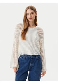 Vans Sweter Mila VN000M9H Écru Loose Fit. Materiał: bawełna