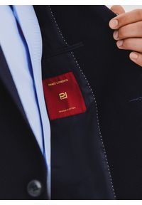 Pako Lorente - PAKO LORENTE - Granatowa marynarka męska z wełny. Kolor: niebieski. Materiał: wełna. Sezon: jesień #3