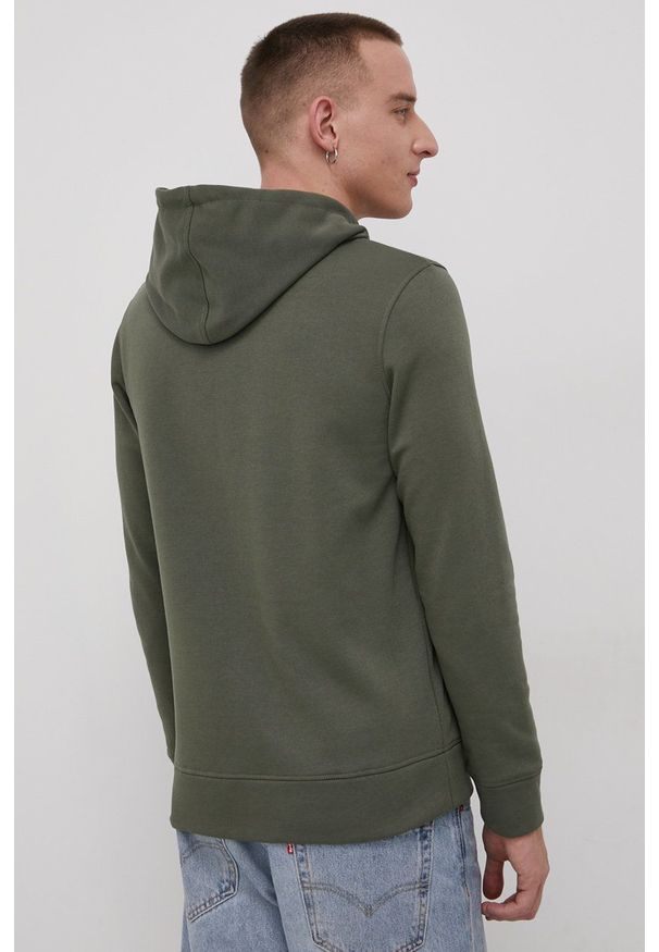 Premium by Jack&Jones Bluza męska kolor zielony z kapturem z nadrukiem. Okazja: na co dzień. Typ kołnierza: kaptur. Kolor: zielony. Wzór: nadruk. Styl: casual