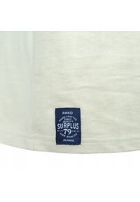 T-Shirt (Koszulka) Męska - Pako Jeans - Beżowa, Retro Nadruk. Okazja: na co dzień. Kolor: wielokolorowy, beżowy, brązowy. Materiał: bawełna. Wzór: nadruk. Styl: retro #4