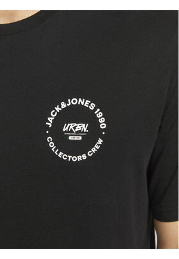 Jack & Jones - Jack&Jones T-Shirt Simon 12269280 Czarny Standard Fit. Kolor: czarny. Materiał: bawełna