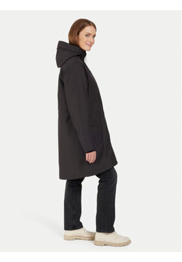 Didriksons Parka Fia 505372 Czarny Relaxed Fit. Kolor: czarny. Materiał: syntetyk
