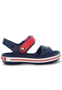 Sandały Crocs Crocband Sandal 12856-485 - granatowo-czerwone. Kolor: czerwony, niebieski, wielokolorowy. Materiał: materiał. Styl: sportowy