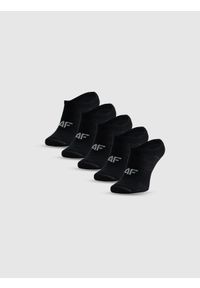 4f - 4F Skarpetki krótkie (5-pack) dziewczęce - czarne 35-37. Kolor: czarny #1
