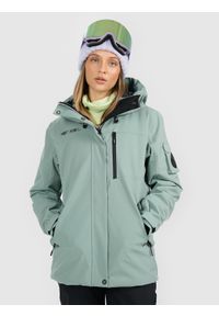 4f - 4F Kurtka snowboardowa membrana 15000 damska - zielona XL. Kolor: zielony. Materiał: poliester, materiał. Sezon: zima #1