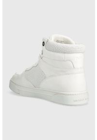 Michael Kors sneakersy skórzane Barett kolor biały 42F3BRFE5L. Nosek buta: okrągły. Kolor: biały. Materiał: skóra. Szerokość cholewki: normalna #4