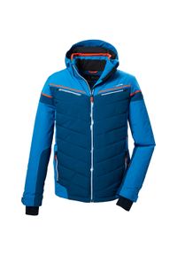 Killtec - Kurtka narciarska pikowana z odpinanym kapturem rozpinana na zamek męska. Kolor: niebieski. Sezon: zima. Sport: narciarstwo #1