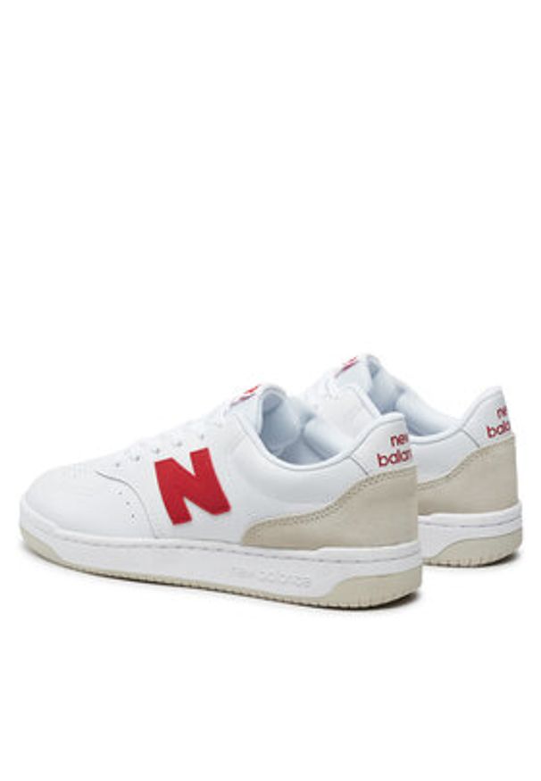 New Balance Sneakersy BB80RTB Biały. Kolor: biały. Materiał: skóra