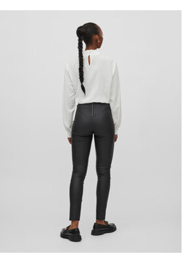Vila Legginsy Commit 14079967 Czarny Slim Fit. Kolor: czarny. Materiał: wiskoza