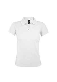 SOL'S - Damska Koszulka Polo Prime. Typ kołnierza: polo. Kolor: biały