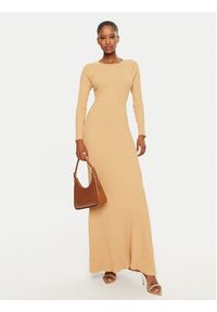 BARDOT - Bardot Sukienka dzianinowa 59510DB Żółty Slim Fit. Kolor: żółty. Materiał: syntetyk #5