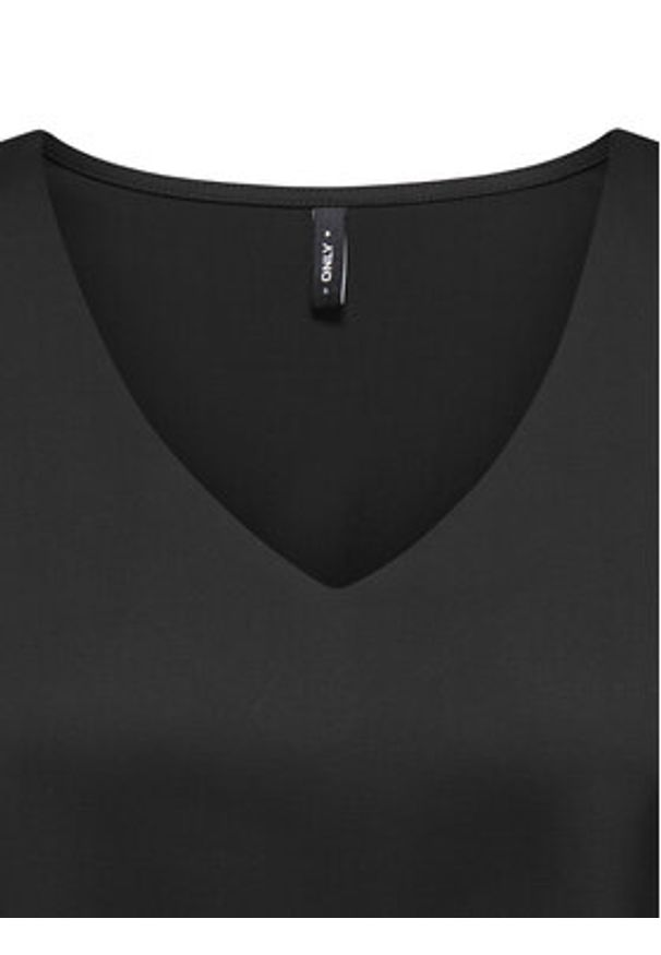 only - ONLY Bluzka Mika 15361191 Czarny Regular Fit. Kolor: czarny. Materiał: syntetyk