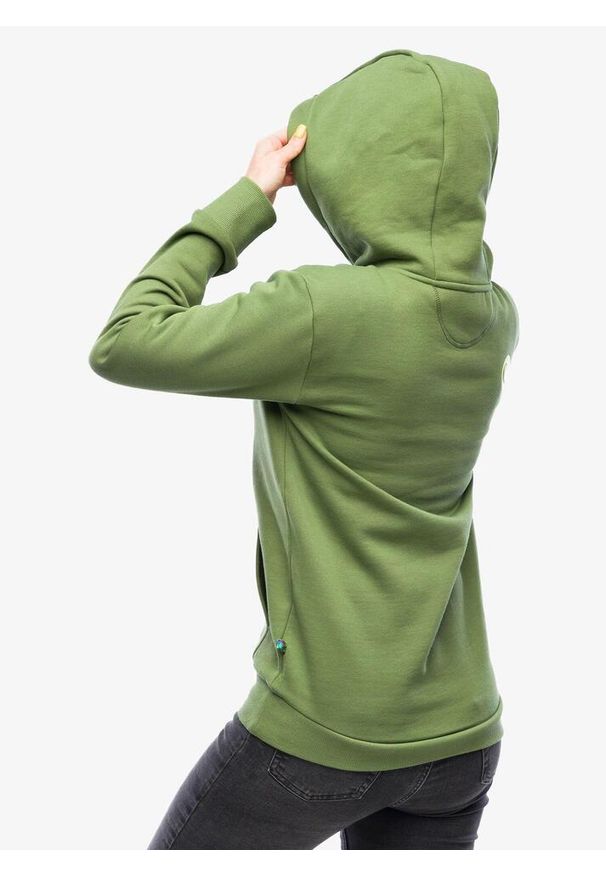 EDELRID - Bluza z kapturem damska Edelrid Spotter Hoody IV. Typ kołnierza: kaptur. Kolor: zielony