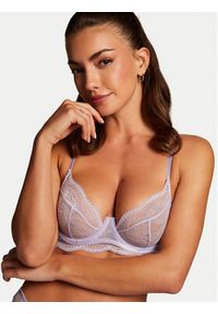 Hunkemöller Biustonosz z fiszbiną Isabelle 204678 Fioletowy. Kolor: fioletowy. Materiał: syntetyk