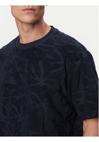 BOSS T-Shirt Flower 50559227 Granatowy Regular Fit. Kolor: niebieski. Materiał: bawełna #4