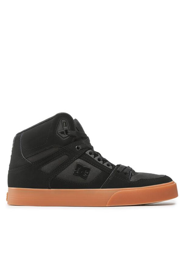 DC Sneakersy Pure High-Top Wc ADYS400043 Czarny. Kolor: czarny. Materiał: skóra