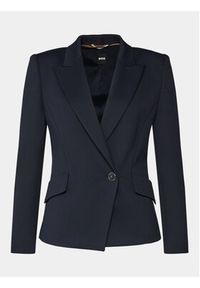 BOSS - Boss Marynarka Jarinara 50505951 Granatowy Regular Fit. Kolor: niebieski. Materiał: syntetyk, bawełna #3