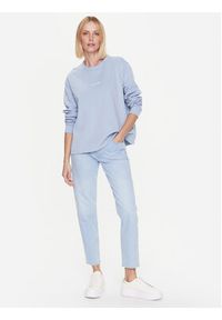 Calvin Klein Curve Bluza Inclu Micro Logo K20K205472 Niebieski Regular Fit. Kolor: niebieski. Materiał: bawełna, syntetyk