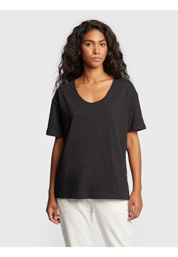 Seidensticker Koszulka piżamowa 12.500005 Czarny Regular Fit. Kolor: czarny. Materiał: bawełna
