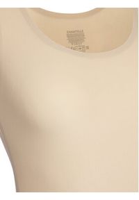 Chantelle Top Soft Stretch C26460 Beżowy Regular Fit. Kolor: beżowy. Materiał: syntetyk #5