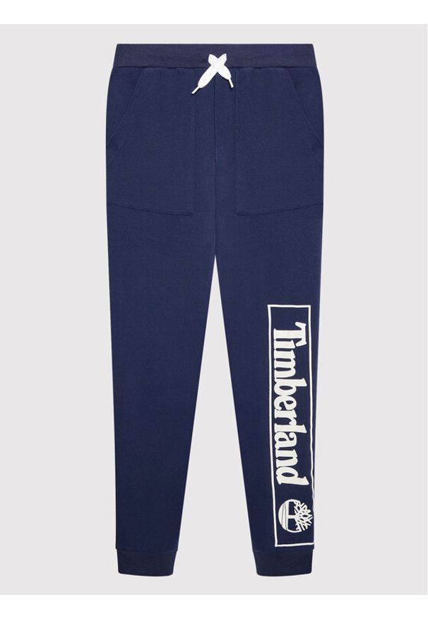 Timberland Spodnie dresowe T24B79 D Granatowy Regular Fit. Kolor: niebieski. Materiał: bawełna