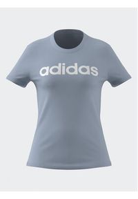 Adidas - adidas T-Shirt Essentials Slim Logo T-Shirt IM2832 Błękitny Slim Fit. Kolor: niebieski. Materiał: bawełna #8