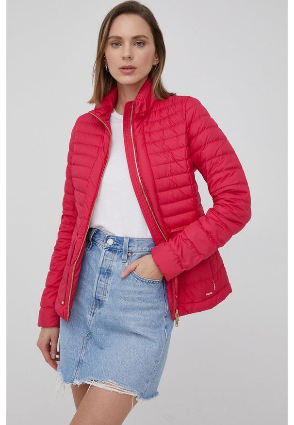 Woolrich kurtka damska kolor fioletowy przejściowa. Kolor: fioletowy