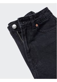 mango - Mango Szorty jeansowe Mom80 47057124 Czarny Regular Fit. Kolor: czarny. Materiał: jeans, bawełna