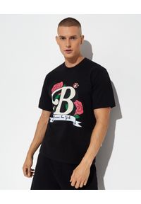 BUSCEMI - Czarny t-shirt z kolorowym nadrukiem. Kolor: czarny. Materiał: bawełna. Długość rękawa: krótki rękaw. Wzór: nadruk, kolorowy