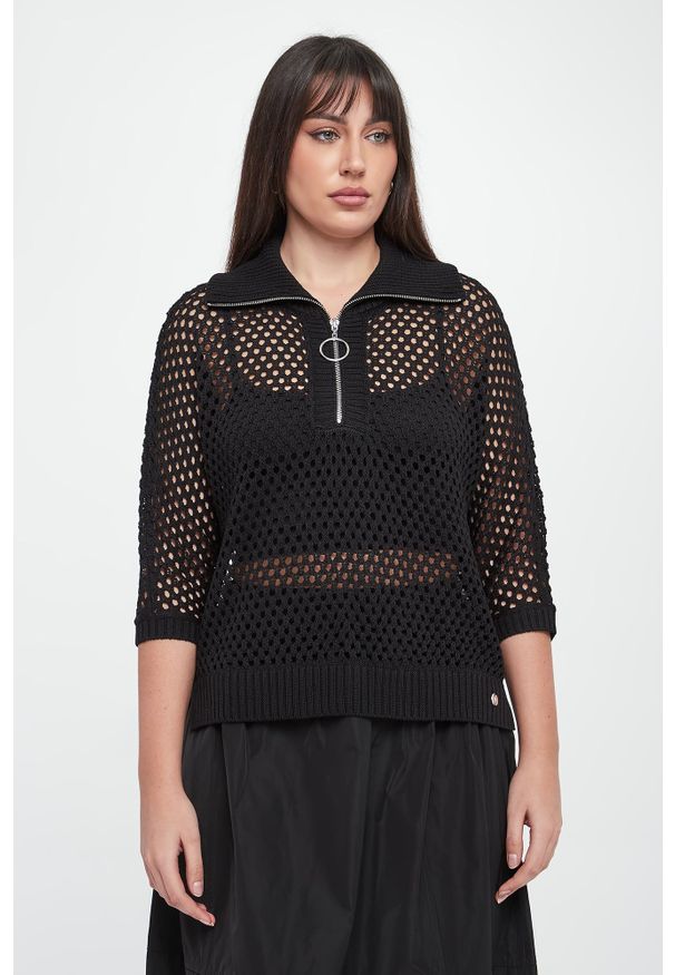 Joseph Ribkoff - Bluzka damska ażurowa JOSEPH RIBKOFF. Wzór: ażurowy