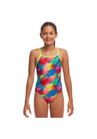 FUNKITA - Strój kąpielowy dziewczęcy Funkita Stroked Diamond Back. Kolor: czerwony, niebieski, wielokolorowy. Materiał: poliester. Wzór: kolorowy #1