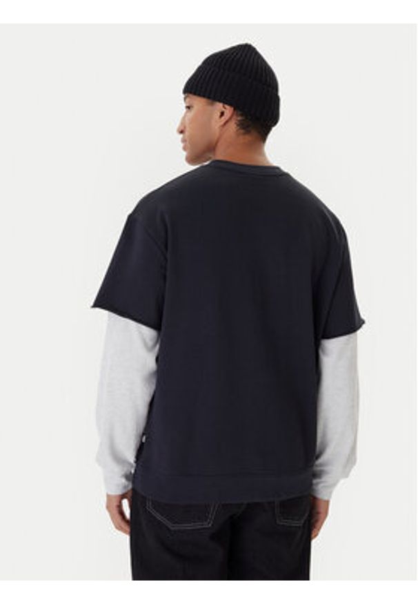 Quiksilver Bluza Openbar Crew EQYFT05154 Czarny Oversize. Kolor: czarny. Materiał: bawełna