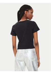 Juicy Couture T-Shirt Ride A Cowgirl JCWCT23333 Czarny Slim Fit. Kolor: czarny. Materiał: bawełna #5