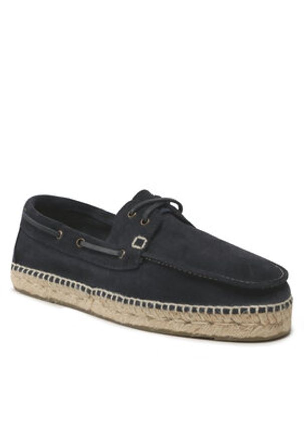 Manebi Espadryle Shoes Espadrilles K 1.5 K0 Granatowy. Kolor: niebieski. Materiał: zamsz, skóra