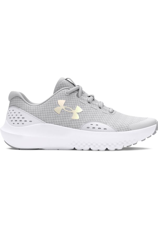 Biegowe buty dla dziewczyn podstawówki Under Armour Surge 4. Kolor: szary, wielokolorowy, biały. Sport: bieganie