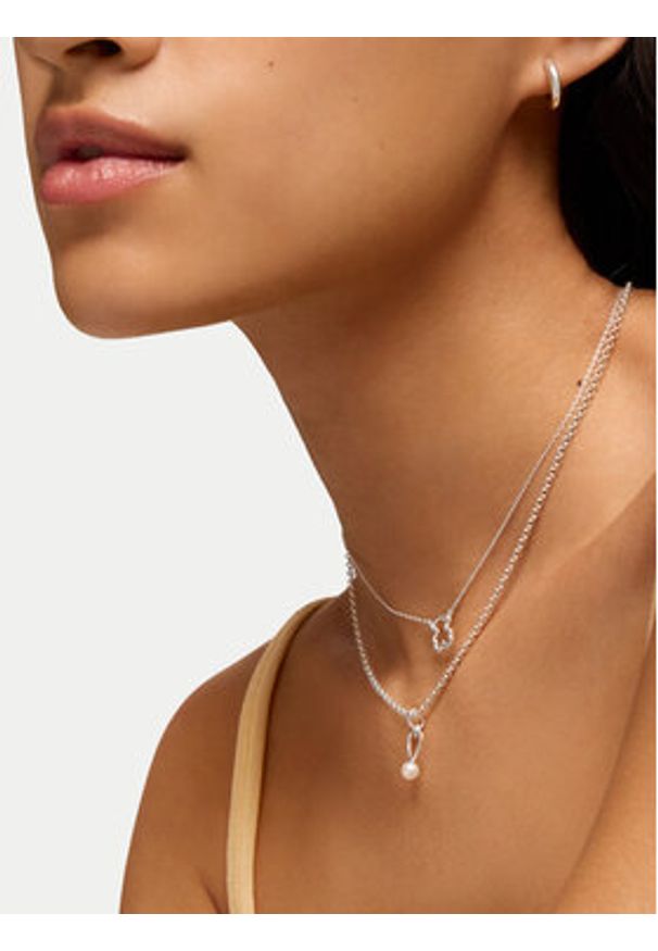 Tous - TOUS Naszyjnik New Silueta 1004439100 Srebrny. Materiał: srebrne. Kolor: srebrny