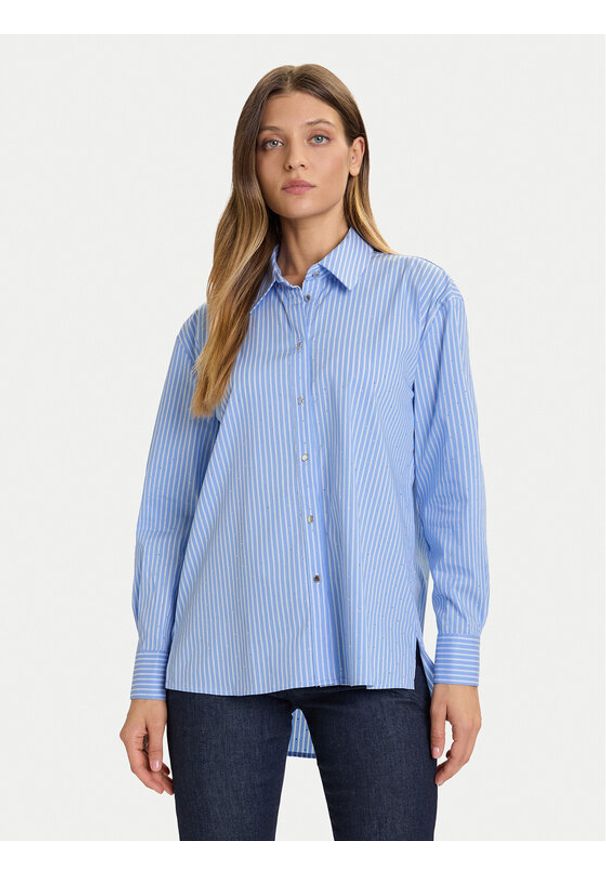 Morgan Koszula 252-CRAY Niebieski Loose Fit. Kolor: niebieski. Materiał: bawełna