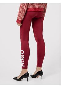 Hugo Legginsy Delessie 50439062 Czerwony Slim Fit. Kolor: czerwony. Materiał: syntetyk