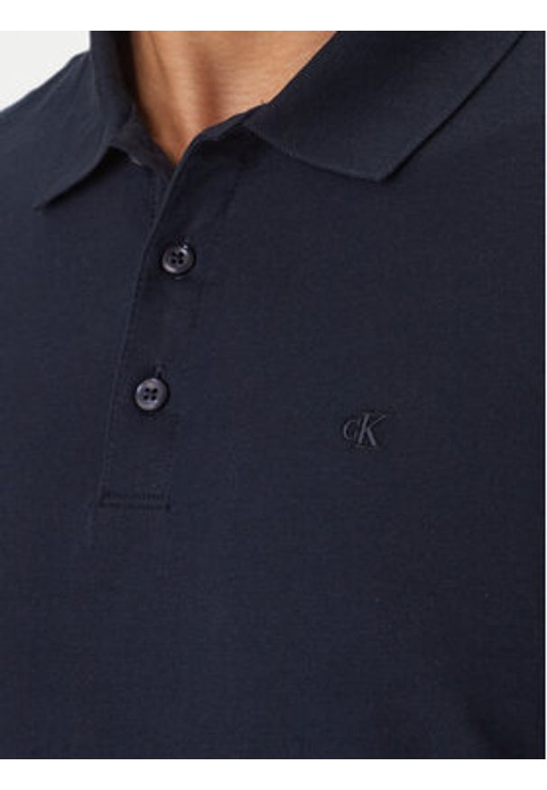 Calvin Klein Jeans Polo Classic Monogram LV04RD255G Granatowy Regular Fit. Typ kołnierza: polo. Kolor: niebieski. Materiał: bawełna