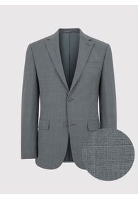 Pako Lorente - PAKO LORENTE – Ciemnoszara marynarka garniturowa w delikatną kratę. Okazja: na wesele, na ślub cywilny, na spotkanie biznesowe. Kolor: szary. Materiał: poliester, wełna, lycra. Styl: biznesowy #6