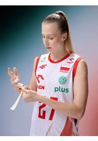 4f - 4F Koszulka meczowa replika domowa z możliwością personalizacji damska 4F x Polska Siatkówka - biała XXL. Kolor: wielokolorowy. Materiał: syntetyk, dzianina, materiał, włókno. Wzór: aplikacja, gładki, napisy, ze splotem. Sport: siatkówka #2
