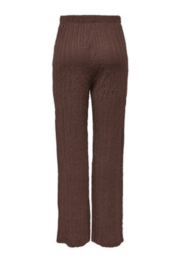 only - ONLY Spodnie materiałowe Ella 15368471 Brązowy Wide Leg. Kolor: brązowy. Materiał: syntetyk, bawełna