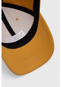 Vans czapka z daszkiem bawełniana kolor żółty z aplikacją. Kolor: żółty. Materiał: bawełna. Wzór: aplikacja #2