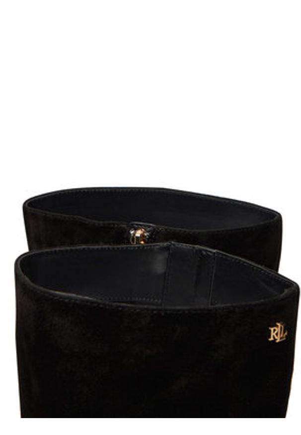 Lauren Ralph Lauren - LAUREN RALPH LAUREN Kozaki 802967811002 Czarny. Kolor: czarny. Materiał: zamsz, skóra