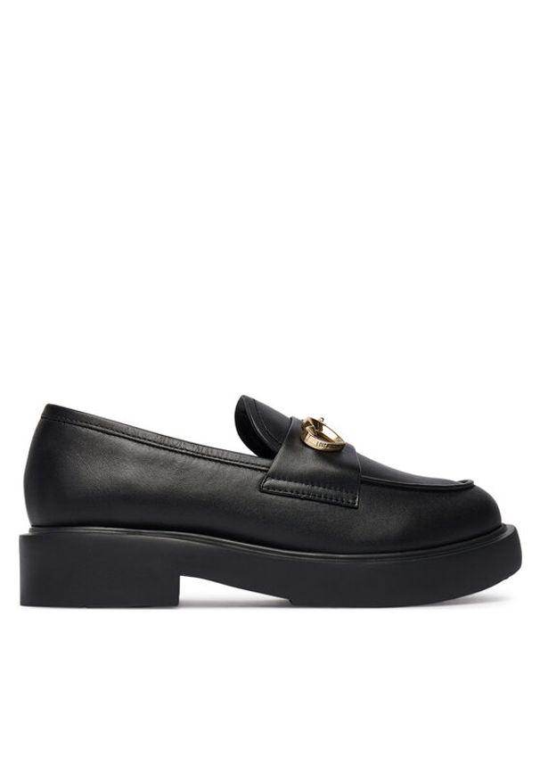 Love Moschino - LOVE MOSCHINO Loafersy JA10094G0NIA0000 Czarny. Kolor: czarny. Materiał: skóra